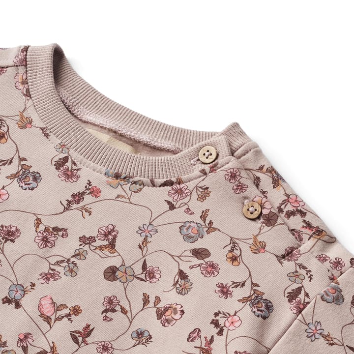 Sweatshirt Lia - Dry rose flower vine WHEAT