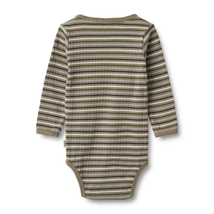 Långärmad Body Berti - Multi stripe WHEAT