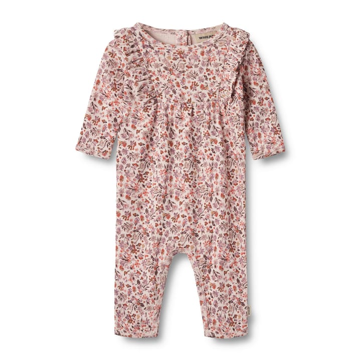 Långärmad Jumpsuit Kira - Pale rose flowers WHEAT