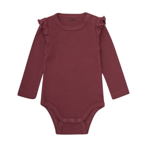 Långärmad Body 2-pack Red Mahogany BeKids