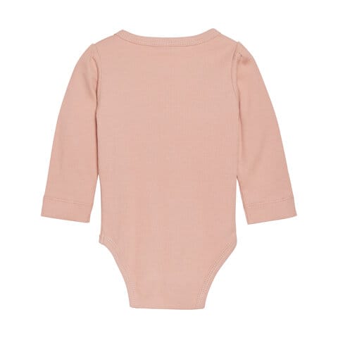 Långärmad Body Ribbad - Mahogany Rose BeKids