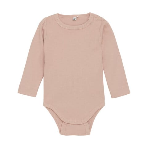 Långärmad Body Ribbad - Rose Dust BeKids