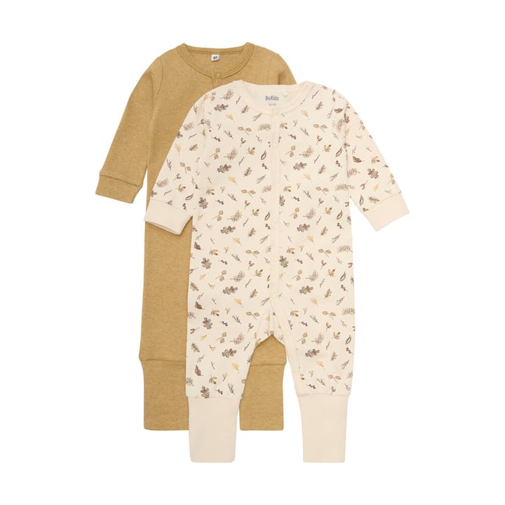 Långärmad Jumpsuit 2-pack Bone Brown BeKids