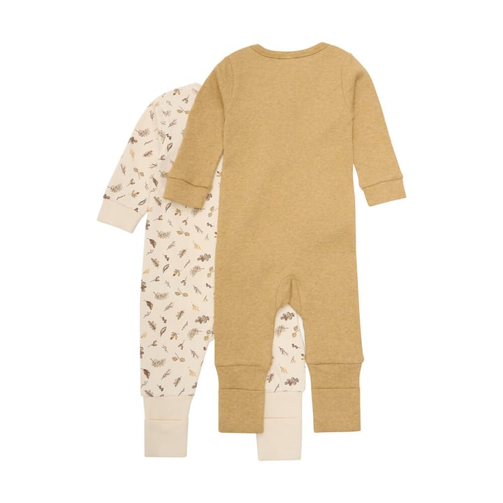 Långärmad Jumpsuit 2-pack Bone Brown BeKids