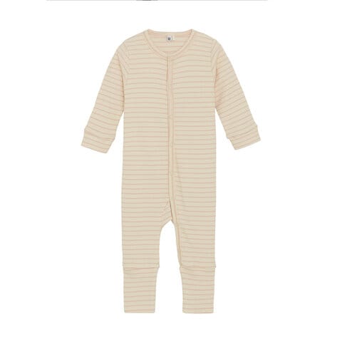 Långärmad Jumpsuit Randig - Rose Dust BeKids