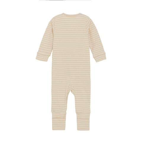 Långärmad Jumpsuit Randig - Rose Dust BeKids