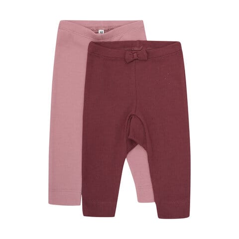 Leggings 2-pack Red Mahogany BeKids