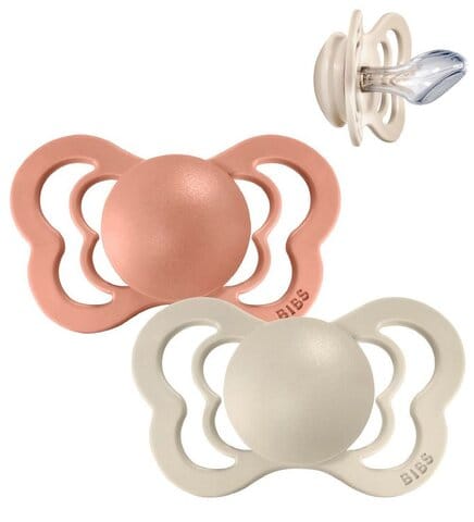 Napp Couture 2-pack silikon - Vanilla/Peach BIBS