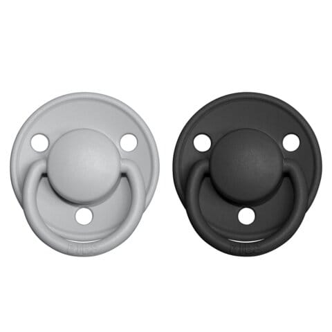 Napp De Lux 2-pack silikon Cloud/Black BIBS