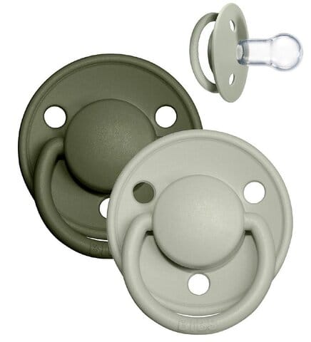 Napp De Lux 2-pack silikon Sage/Hunter Green BIBS