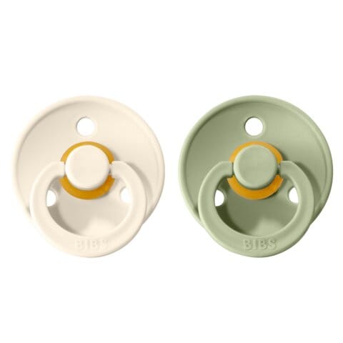 Napp Colour 2-pack Latex Rund - Ivory/Sage BIBS