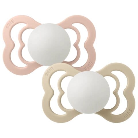 Nappar Supreme Glow 2-pack Silikon symmetrisk - Blush/Vanilla BIBS