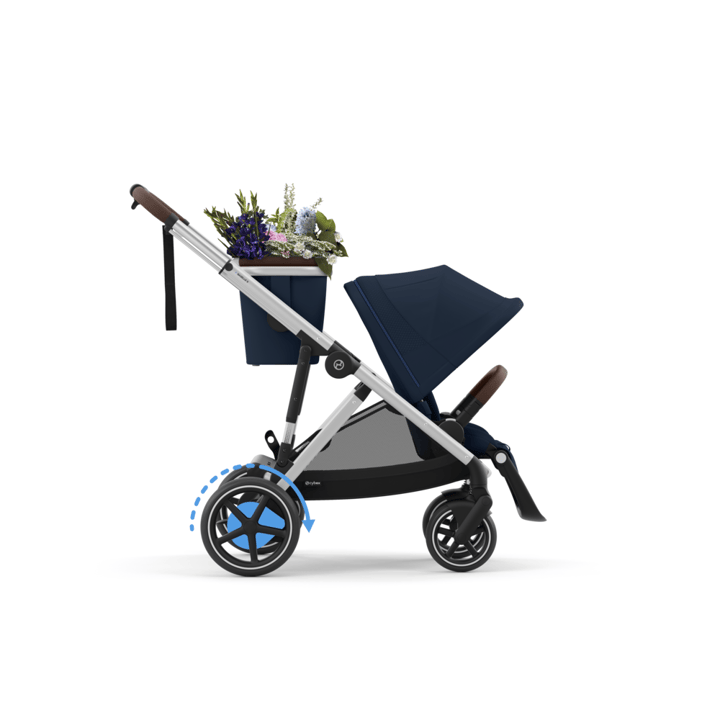 E-Gazelle S Sittvagn - Silver/Ocean Blue Cybex