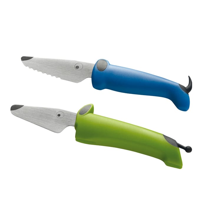 Knivset 2-pack - Grön/Blå Kinderkitchen