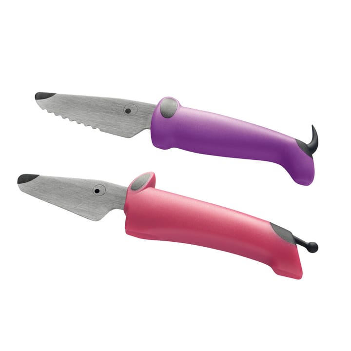 Knivset 2-pack - Rosa/Lila Kinderkitchen