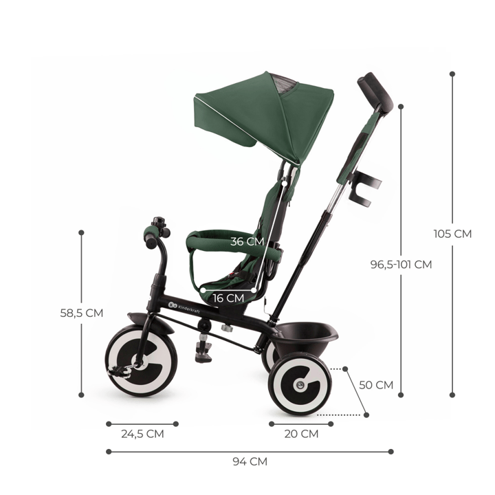 Aston Trehjuling - Grön Kinderkraft