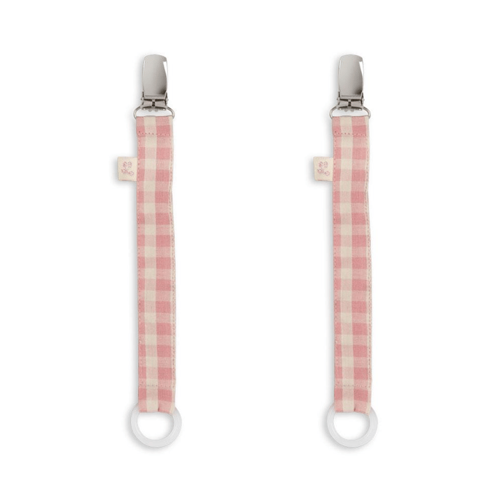 Napphållare 2-pack - Powder Pink Check Konges Slöjd