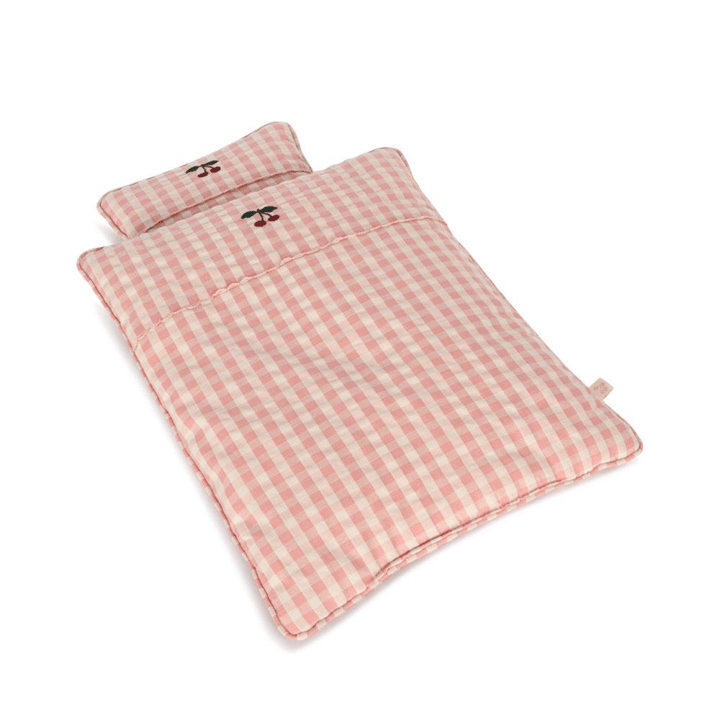 Sängkläder Till Docksäng - Powder Pink Check