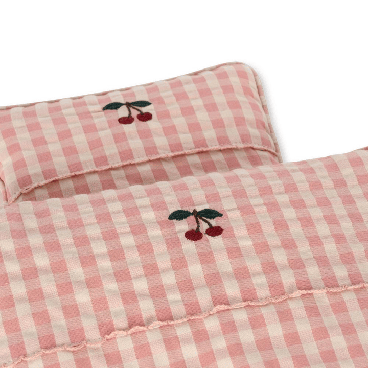 Sängkläder Till Docksäng - Powder Pink Check Konges Slöjd