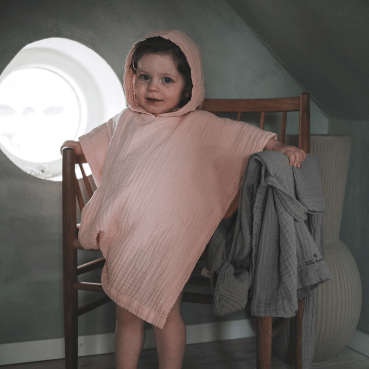 Badponcho Muslin - Rose Smoke Lille Kanin