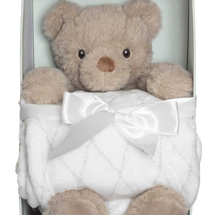 Giftbox Filt & Gosedjur Svea - Beige Teddykompaniet