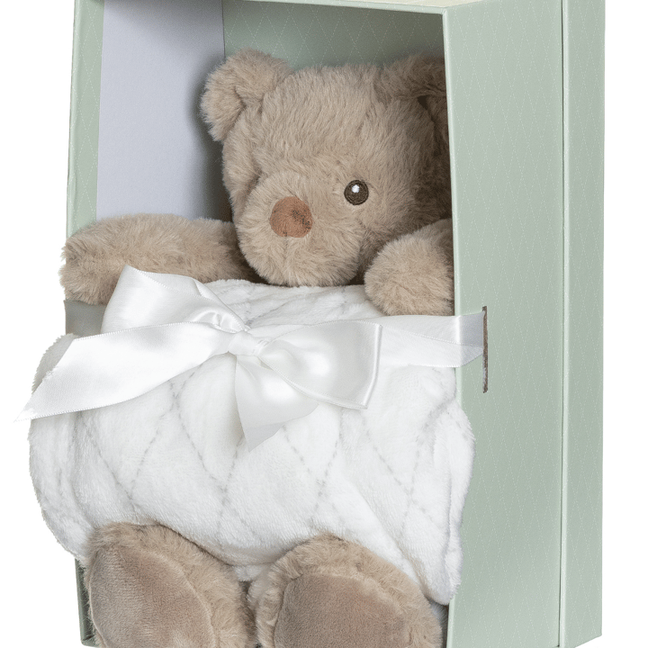 Giftbox Filt & Gosedjur Svea - Beige Teddykompaniet