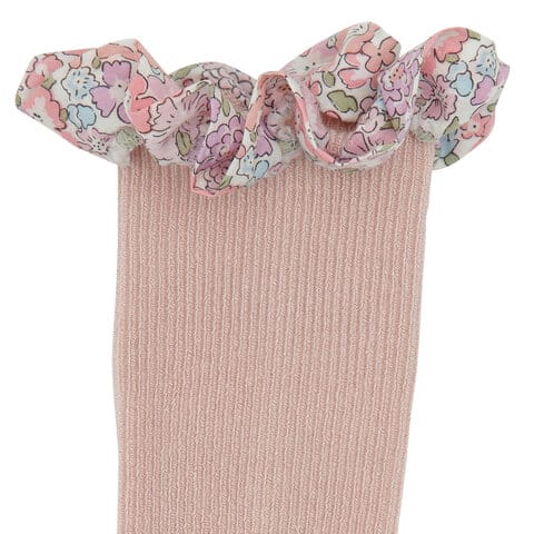 Halkstrumpor med volang - Soft Pink/Michelle pink GoBabyGo